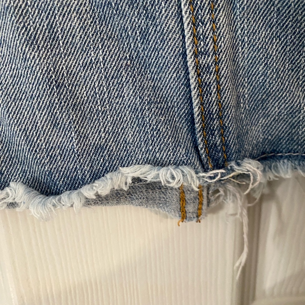 NWOT Forever 21 Light Blue Denim Midi Skirt Size 2X - Picture 5 of 13